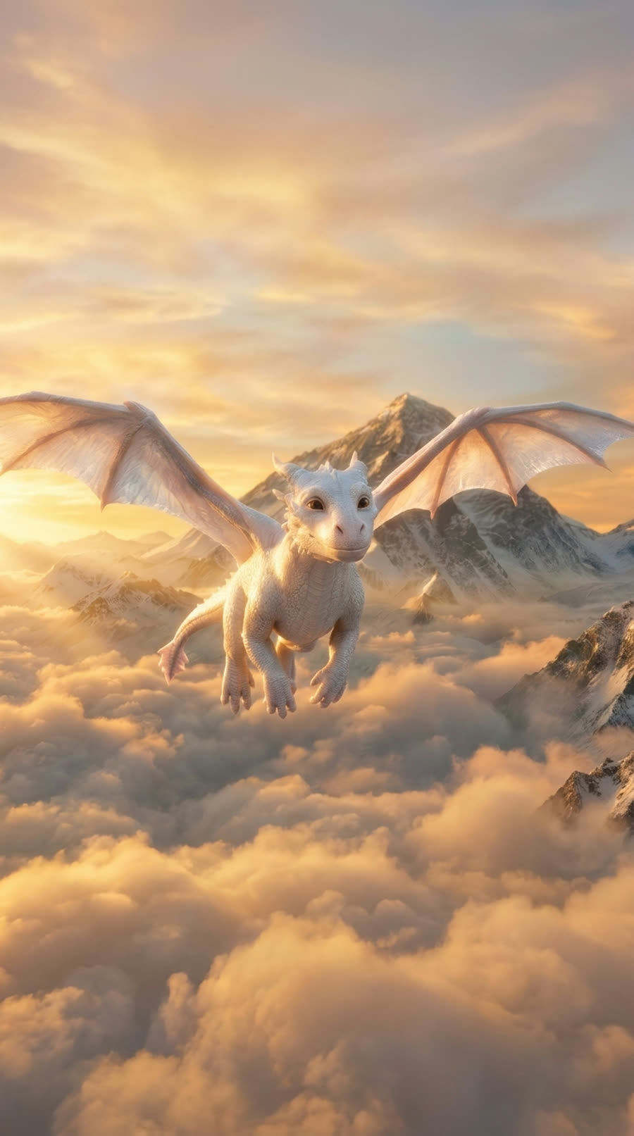 Orin soaring high over the Himalaya at golden hour